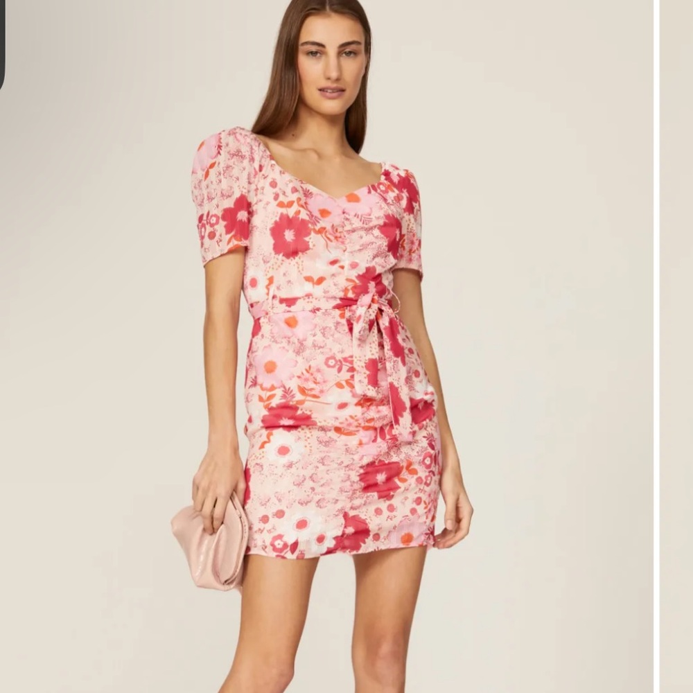 Slate & Willow Pink Floral Mini Dress Size Small